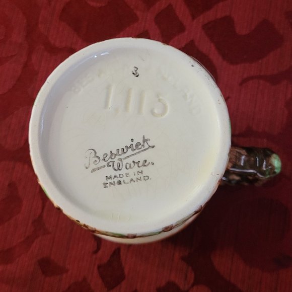 Beswick Ware Pitcher Handpainted Pottery Cottage Pattern 3.5" Tall England - Picture 6 of 6